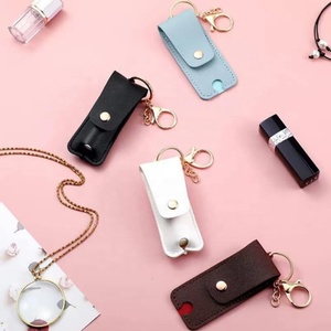 Soft PU Leather Keychain Lipstick Holder Pouch Lip Holder Travel Accessories Lipstick Sleeves for Ladies - Product Image 2