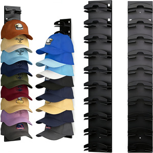 Organizador de gorras de béisbol, estante de almacenamiento de pared de varias capas con acabado con recubrimiento en polvo - Product Image 1