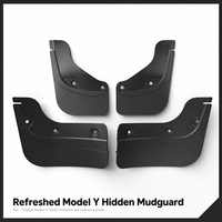 Compatible avec les garde-boue avant et arrière du Tesla Model Y 2025 relooké, anti-rayures, en TPE noir, accessoire de protection.