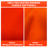 Chaqueta de Seguridad Impermeable de Alta Visibilidad, Chaqueta de Trabajo de Forro Polar Cálido y Resistente al Viento, Chaqueta de Construcción Reflectante de Alta Visibilidad para Hombre