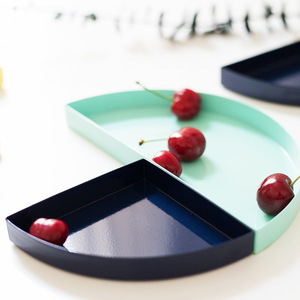 Eisen Metall rundes Tablett für zu Hause Küche Wohnzimmer-zum Servieren von Snacks Kosmetik Schmuck oder Lebensmittel Lagerung und <span class=keywords><strong>Display</strong></span> - Product Image 4