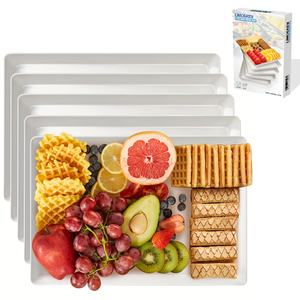 Plateau en plastique <span class=keywords><strong>pour</strong></span> aliments, plateau de séchage en plastique, pas cher, épaissi, <span class=keywords><strong>pour</strong></span> la restauration, entrepôt américain, 15 x 10 pouces - Product Image 1