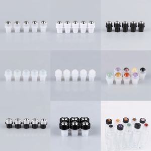 Botella enrollable de cristal para perfume, botella rellenable de 10ml, color ámbar, azul claro, para aceite esencial - Product Image 5