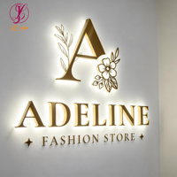 Letrero LED Personalizado de Fábrica, Logotipo Comercial, Letras LED Metálicas 3D, Letrero Metálico Iluminado para Publicidad