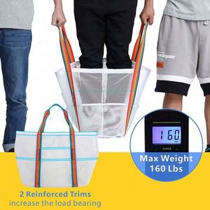 Multi-pockets Waterproof Mesh Single Shoulder <b>Shower</b> <b>Bag</b> Summer Travel Portable Beach Tote <b>Bag</b> with Custom Logo Promotional - Product Image 5