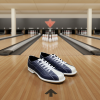 Nouvelles Chaussures de Bowling B&G HS7051 2026 Personnalisables en Cuir Véritable, Semelle Supérieure Respirante et Durable pour Usage Intérieur, Rouge Orange