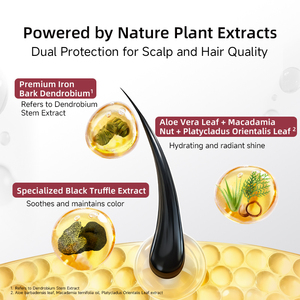 Lotion colorante capillaire semi-permanente à base de plantes, sans dommages, pour une touche d'urgence rapide, des résultats professionnels, ingrédients naturels et biologiques - Product Image 3