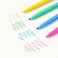 Juego de Marcadores de Acuarela Mini Lavables de Punta Fina, No Tóxicos, de Plástico, para Niños, 12 Colores, Venta al Por Mayor