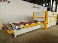 Presse à membrane sous vide CNC automatique MKW pour tenonneuse, moteur 21,5 kW, 380 V, double station, pompe pour portes d'armoires, PLC, pression 7 kg