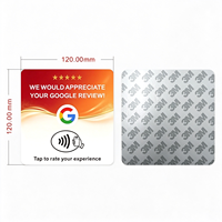 Carte NFC en acrylique pour avis Google, autocollant de table pour commentaires positifs 5 étoiles, plaque NFC à toucher pour avis clients professionnels
