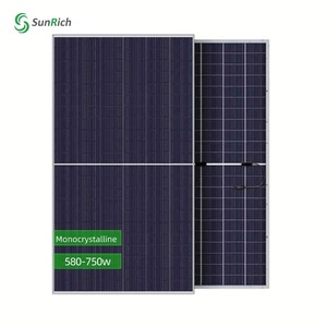 <span class=keywords><strong>Panneau</strong></span> solaire monocristallin Sunrich à bon <span class=keywords><strong>prix</strong></span>, 580-750W, module photovoltaïque haute efficacité pour système d'énergie solaire sur toit et au sol - Product Image 1