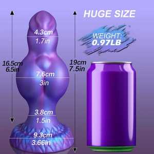 Dildo Grueso y Corto con Nudo de Perro, Dildo de Fantasía Monstruoso, Dildo Análico con Nudo, Pene Alienígena Animal, Tapón Anal Grande con Ventosa - Product Image 2
