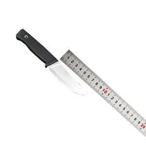 Bán Buôn Tùy Chỉnh Màu Đen Cao Su Xử Lý Ngoài Trời Chiến Thuật Cố Định Lưỡi Dao Da Vỏ Bọc Lớn Săn Bắn Tiện Ích Dao OEM Có Sẵn - Product Image 3