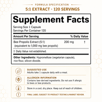 Capsules de propolis d'abeille pour programmes de bien-être saisonnier avec polyphénols naturels et enveloppe HPMC