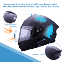 Vente en gros d'usine OEM nouveau casque de moto intégral en ABS certifié ECE avec verres anti-buée