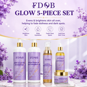 Kit Éclaircissant à la Niacinamide <span class=keywords><strong>et</strong></span> à l'Acide Hyaluronique pour Peaux Noires Matifiées – Ensemble Professionnel 5 Pièces pour le Soin du <span class=keywords><strong>Visage</strong></span> Hydratant <span class=keywords><strong>et</strong></span> Éclatant – Fabrication OEM - Product Image 5