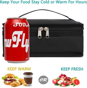 <span class=keywords><strong>Petite</strong></span> boîte à lunch isotherme sac <span class=keywords><strong>souple</strong></span> portable Mini glacière thermique <span class=keywords><strong>repas</strong></span> fourre-tout Kit avec poignée <span class=keywords><strong>pour</strong></span> le travail et l'école - Product Image 3