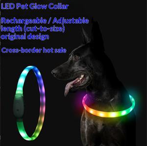 सुरक्षित चलने के लिए एलईडी रात के एपर्चर के साथ चमकदार यूएसबी-चार्जिंग डिय डॉग कॉलर - Product Image 2