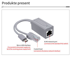 Bộ tách nguồn mạng mini 48V xuống <span class=keywords><strong>5V</strong></span> 2.4A 802.3Af/At, màn hình hiển thị, <span class=keywords><strong>Micro</strong></span> <span class=keywords><strong>USB</strong></span> / Type-C, tích hợp đèn báo, chất liệu ABS - Product Image 2