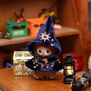 Fourth Generation <b>Mini</b> Labubu Doll Clothes Tarot Cape Star Chain 10cm Outfit Vinyl Keychain Blind Box Accessories - Product Image 1