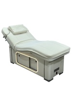 Table de massage électrique réglable et pliable, lit de spa moderne, multifonctionnel, thérapie thermique, en bois, pour hôtel, école, salon