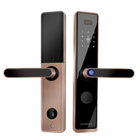 Cerradura Inteligente Digital Enrique Tuya con WiFi, Reconocimiento de Huella Dactilar y Contraseña, Compatibilidad con Puertas de Aleación de Aluminio