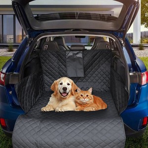 Car Pet <b>Trunk</b> Mat Waterproof Oxford Cloth Rectangle <b>Black</b> Pet Backseat Cover For SUV Dog Cat Protection - Product Image 1