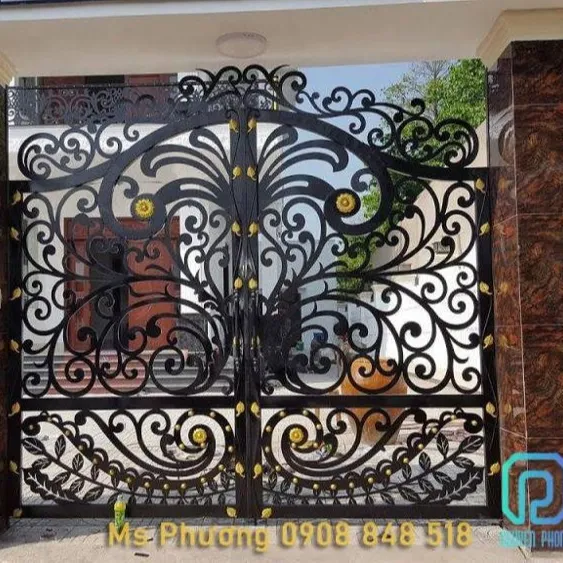 Renkler kapılar en iyi fiyat Modern çeşitli desenleri ile Vietnam demir kapı kapısı ızgara çit tasarımları çit, trellis & Gates