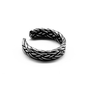yunnique European Style Titanium Steel <b>Open</b> <b>Ring</b> Retro Geometric Design Gift Jewelry - Product Image 5