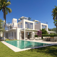 Villa Préfabriquée Clé en Main Maison de Luxe Moderne Villas de Luxe Préfabriquées Petites Maisons Préfabriquées Villas en Acier Léger 5 Chambres