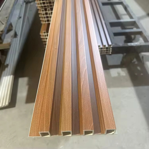 Panel Dinding Beralur WPC <span class=keywords><strong>PVC</strong></span> Tahan Air 160*24/22 MM untuk Penggunaan Dalam/Luar Ruangan Dekorasi Hotel Instalasi Interlocking Modern - Product Image 2