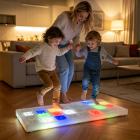 Mesa Sensorial LED en Oferta, 32 Luces, 4 en 1, Mesa de Actividades Plegable para Dibujar, Estudiar, Comer y Jugar, para Niños de 0 a 6 Años