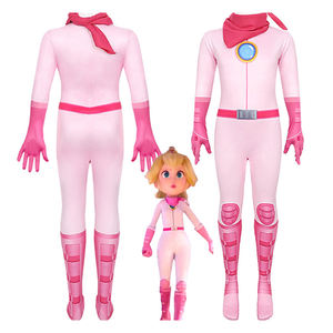ชุดจั๊มสูทคอสเพลย์เจ้าหญิงสีพีชสำหรับเด็กผู้หญิงชุดต่อสู้ชุดเกมดูภาพยนตร์ - Product Image 1