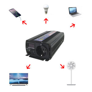 Nuevo Modelo de Inversor de Corriente para Automóvil de Onda Sinusoidal Pura de 1000 W, Monofásico, CC 12 V/24 V, CA 110 V/220 V, Salida de Red NFC, Corriente de Salida de 1600 W, Pico de 500 W - Product Image 4