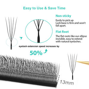 Extensions de <span class=keywords><strong>cils</strong></span> SP EYELASH 3D 4D 5D en forme de W, U, Clover, Y, 0,07 mm, double pointe, éventails préfabriqués C D, extensions de <span class=keywords><strong>cils</strong></span> marque privée - Product Image 3