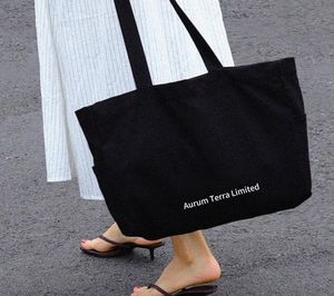 Sac fourre-tout en toile de coton réutilisable personnalisé avec logo imprimé pour le sport et le style de vie actif pour la salle de sport - Product Image 3