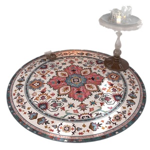 Tapis de salon à fond lavé, style persan rétro, antidérapant, résistant à la saleté, résistant à l'usure, facile d'entretien - Product Image 4