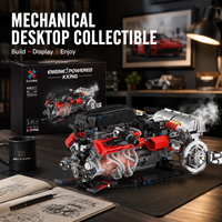Nouveau modèle de blocs de construction MOC Supercar V12 Engine, 1610 pièces, plastique ABS, certifié CE, fonction de pulvérisation électrique, jouet pour les enfants de 8 ans et plus