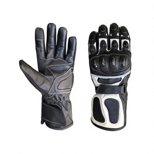 Best Seller Outdoor Sports Riding Gloves with Knuckle Protection Leather Racing Motorcycle Gloves for Men - Product Image 1