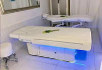 Ascenseur électrique de luxe lit de Massage thermique en bois lumière LED chauffante Bluetooth musicothérapie moderne pour beauté Spa importé corée