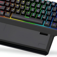 Clavier de jeu mécanique tri-mode 68 touches, clavier sans fil avec rétroéclairage RVB, interrupteur USB Type C