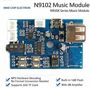 โมดูลเสียงซีรีส์ N9101 ผู้ผลิต OEM โมดูล MP3 สำหรับอุปกรณ์การแพทย์ โมดูลเล่นเสียงสำหรับบ้านอัจฉริยะ - Product Image 5