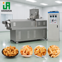 Ligne de production de frites à commande PLC, extrudeuse bivis pour chips triangulaires et aliments de loisirs, machine à fabriquer des Bugles extrudés