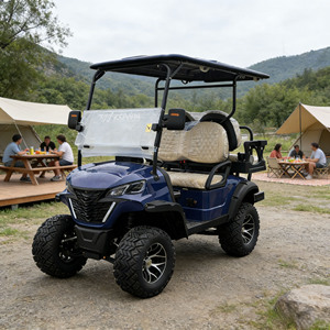 Black Luxury ZOWN Electric Golf Cart 48 Volt Street Legal Lithium Battery 5-6 Seats 30Km/h - Product Image 1