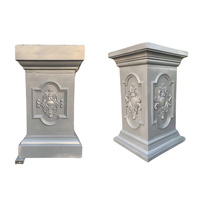 Moule de pilier en forme de colonne à motif de capitale d'éléphant carrée pour la vente de piliers en béton préfabriqué