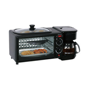 Horno Eléctrico Multifuncional 3 en 1 para Desayuno/Café/Preparación de Pan, Control Mecánico Independiente, Transfronterizo - Product Image 5