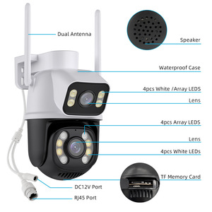 Cámara PTZ Exterior ICSEE de Doble Lente con Wi-Fi, 6MP, Visión Nocturna a Todo Color, Vigilancia Remota Móvil - Product Image 1
