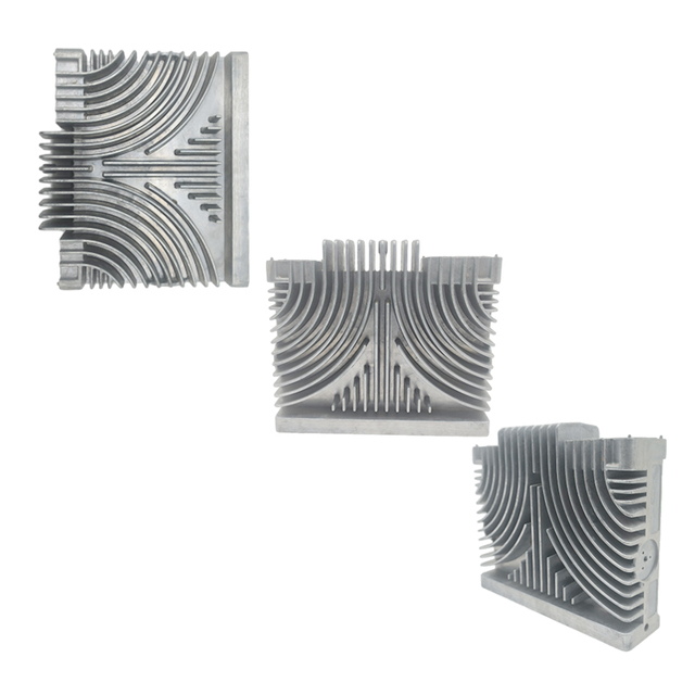 KingMetal OEM Custom Aluminum Alloy Heat Sink Die Casting Electrophoresis/Powder Coating Surface Treatment LED Lights