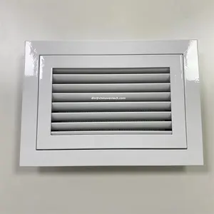 탈착식 코어가 있는 Hvac 고정 바 알루미늄 곡선형 블레이드 리턴 에어 그릴