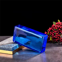 Grain de glace thermofusible brique de verre de couleur solide mur de séparation de fond brique de mur de verre blanc brique transparente solide